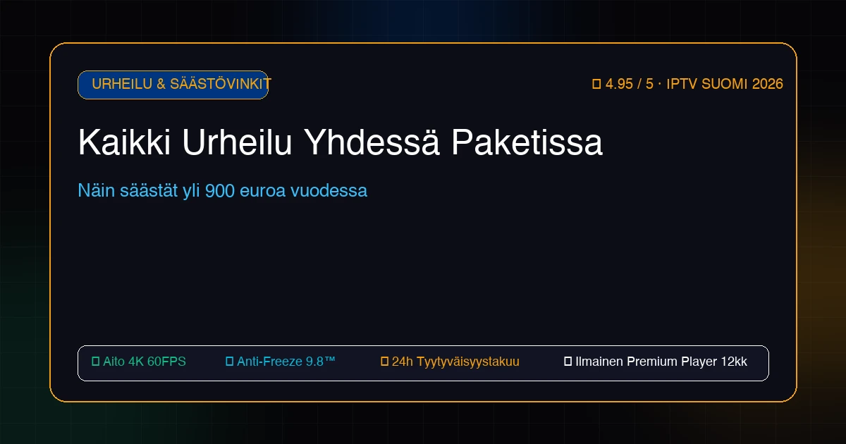 Kaikki urheilu yhdessä paketissa — Liiga, Formula 1 ja Mestarien Liiga